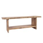 Treebo Solid Live Edge Utility Bench Medium