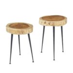 Cordie Solid End Grain Side Table Set of 2