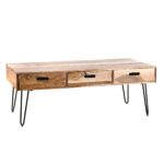 Ryan Solid Wood Coffee Table With Drawers