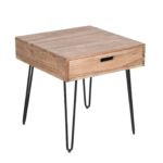 Ryan Solid Wood End Table With Drawer