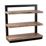 Treebo Solid Live Edge Three Shelves Bookshelf