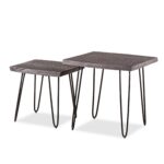 Hank Solid Live Edge Side Table Set - Aston