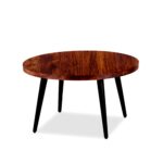 Straight Edge Adore Round Coffee Table - Walnut