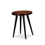 Straight Edge Adore Round End Table - Walnut