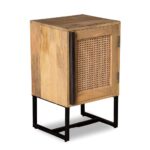Mango Wood Bedside With Cane