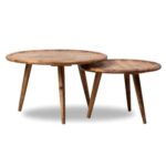 Natural Mango Wood Coffee Table Set Of 2