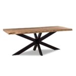 NaturaL Live Edge Dining Table With Cross Legs