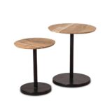 Natural Acacia Side Table Set Of 2