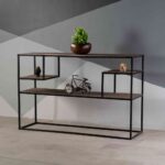 Recycled Wood Metal Console Table