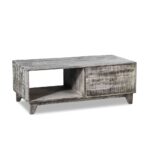 Rough Grey Mango Wood TV Unit