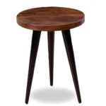 Walnut Acacia Wood Side Table
