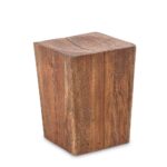 Rustic Brown Acacia Stool