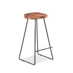 Natural Acacia Curvy Seat Bar Stool